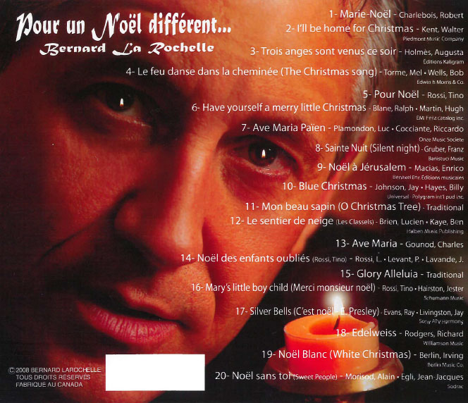 pour un Noël différent_mélodies au piano_bernard larochelle_back